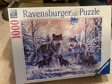 Ravensburger 19146 8 Arctic Wolves 1000 Piece Jigsaw Puzzle complete