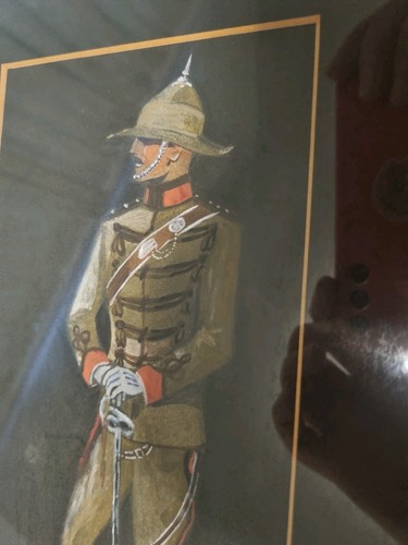 Vintage military watercolour - vintage,