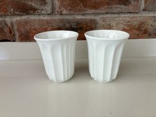 2x Large Hotel Chocolat Velvetiser Cups - Duo of Podcups White Ribbed RRP £22