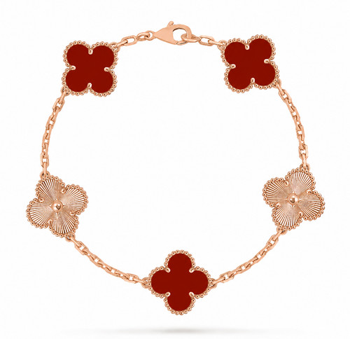 Clover charm gold tone - charm, floral