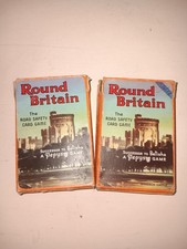 2x RARE VINTAGE ROUND BRITAIN PEPYS PLAYING CARD GAMES 1950's COMPLETE & BOXED