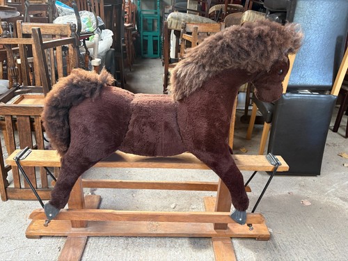 Children brown rocking horse - brown,