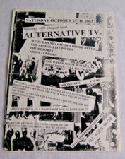 Alternative TV A4 Poster Gig Flyer Punk ATV Sniffin' Glue New York NYC 2003