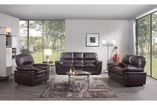 Leather sofa suite 1 - sofa,