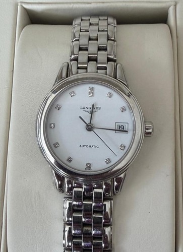 Longines flagship white ladies - longines,