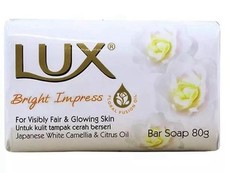 6 x Lux Bright Impress Soap Bar 80g Free P&P