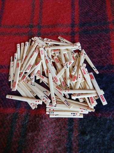 Antique bone mah jong - bone,