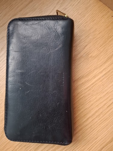Fossil black leather purse - fossil,