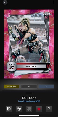 Topps wwe slam chrome sapphire - wwe,