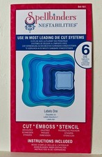 Spellbinders Nestabilities Dies - Labels One - 6 dies