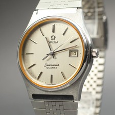 Serviced Vintage MINT OMEGA Seamaster Qz 1342 Slv Men's 35mm Watch 2065 Bracelet