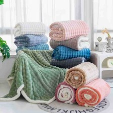 Soft Fleece Blanket Fluffy Throw Sofa Bed Warm Cozy Multiple Colour / Sizes