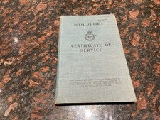 VINTAGE 1966 ROYAL AIR FORCE CERTIFICATE OF SERVICE.  RAF MEMORABILIA.