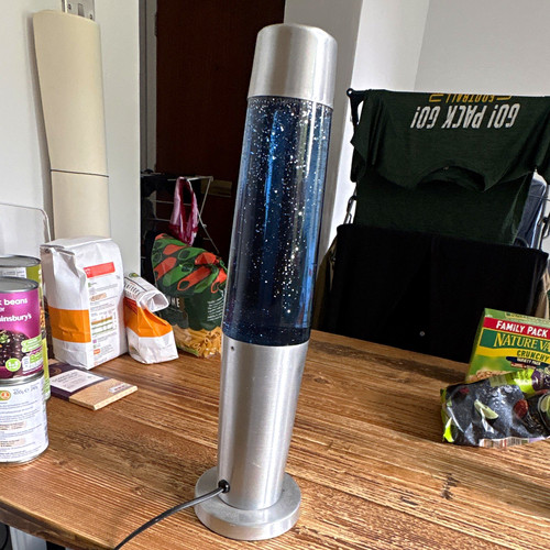 Silver metallic glitter lava - metallic,