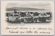WIGTOWN From Martyrs Monument, Wigtownshire Early Undivided Back Postcard 1902