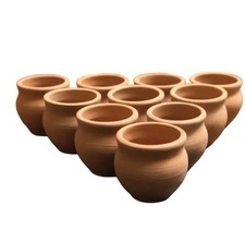 6x 120ML MATKA Clay Pot CUPS