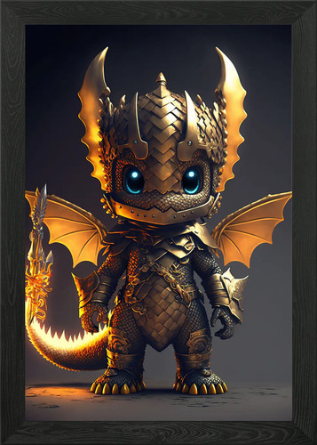 Dragon armor framed wall art - dragon,