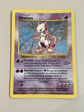 Pokemon Cards: Base Set Shadowless Rare Holo: Mewtwo 10/102