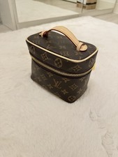 Brown Toiletry Cosmetic Bag size small Luxury