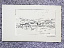 A Farm in Dumfriesshire - Antique Print - 1927