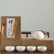 Pure White Ceramic Tea Set -