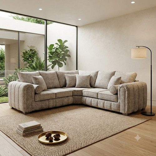 Lilly chenille corner sofa - lilly,