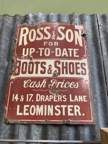 Vintage enamel sign - sign, son