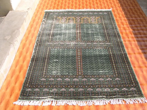 Green silk oriental - silk, home