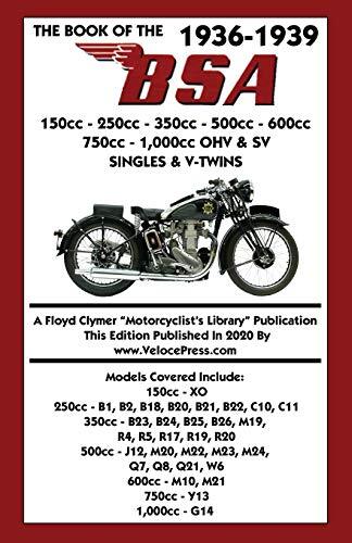 Book the 1936 1939 - book, bsa