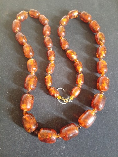 Faux amber beads - faux, vintage