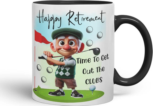 Happy retirement golf mug - golf, –