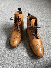 Loake Wolf Tan Premium Fur Lined Brogue Dainite Boots