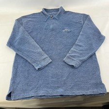 Weird Fish Macaroni 1/4 Zip Fleece Jumper in Blue Embroidered Logo Men’s size XL