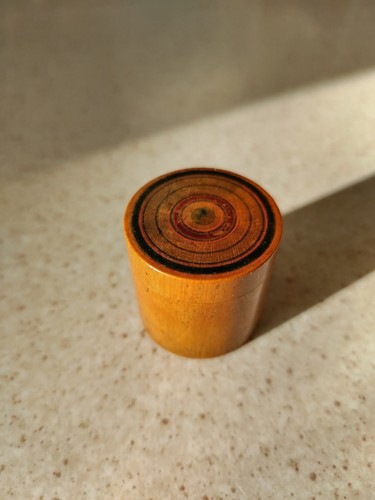 Tunbridge ware pill - pill, pot