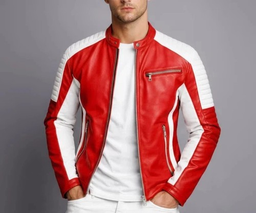 Men red white leather - men's,