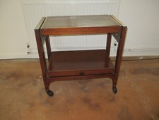 Besway of London 40/50’s Oak metamorphic tea trolley converts to table Art Deco