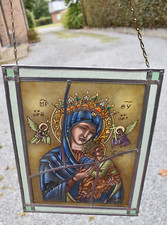 Vintage religious stained