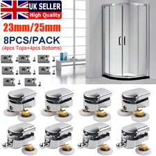 8x Twins Shower Screen Door Rollers Runners Wheels Top and Bottom Replacement UK