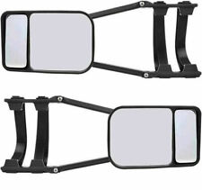 Towing Mirrors Large Convex Flat Dual Glass 4×4 MPV Van Caravan & Trailer Pair