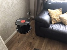 *Upcycled Furniture* Drum Coffee Table *Funky Furniture* * Vinyl Record Table?