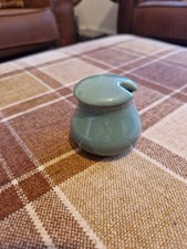 Denby Manor Green mustard pot