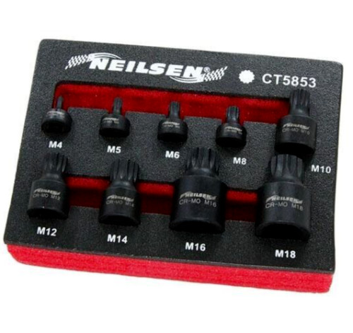 Impact bit socket set spline - bit,