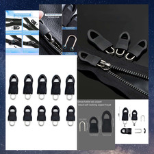 10pcs Replacement Zipper Pull Puller End Fit Rope Tag Clothing Zip Fixer Broken