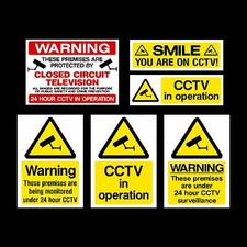 CCTV Sign, Sticker, Window