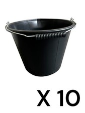 10 x PLASTIC BUILDERS BUCKET 3