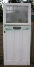 antique 1930s stained glass front door 35 1/2"