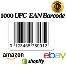 1000 EAN UPC Codes for Amazon Certified GS1 Numbers Lifetime New