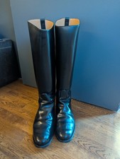 English Made Regent Pro Police Black Leather Riding  Boots UK Size 11