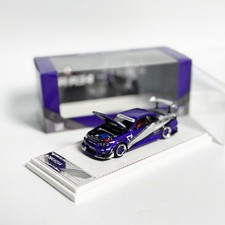 FH 1:64 Model Car Nissan Skyline GT-R R34 Alloy Die-Cast Vehicle Metal Purple