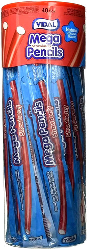 Vidal strawberry mega pencils - strawberry,